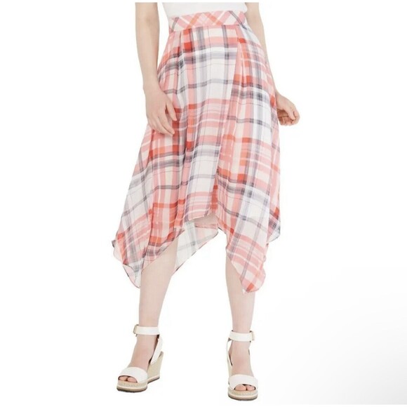 Tommy Hilfiger Dresses & Skirts - Tommy Hilfiger Women's Berkeley Collection Handkerchief Hem Plaid Skirt Size 12